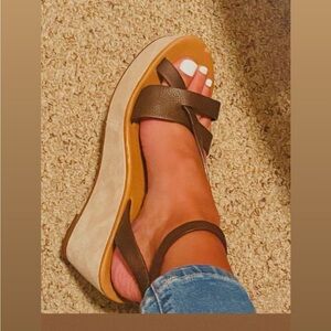 Designer Maki Uehara Tokyo genuine leather Wedge Sandals